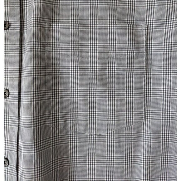 Eddie Bauer Men's Shirt Gray Tall Wrinkle Resistant Button Down Plaid Cotton L - Picture 4 of 10
